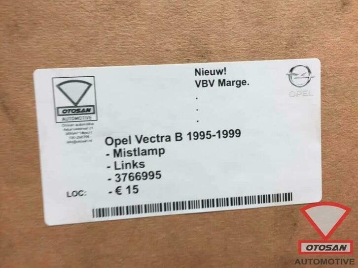opel vectra b 1995 1999 mistlamp nieuw! links 3766995, Ophalen of Verzenden, Kontakt@opel-infoservice.de, Opel, Bahnhofsplatz 1
65423  Russelsheim am Main, DE