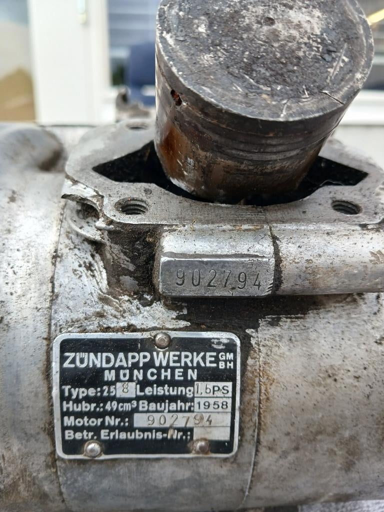 Zundapp motorblok uit 1958., Gebruikt, Zündapp-Werke GmbH, Blok, München, Duitsland