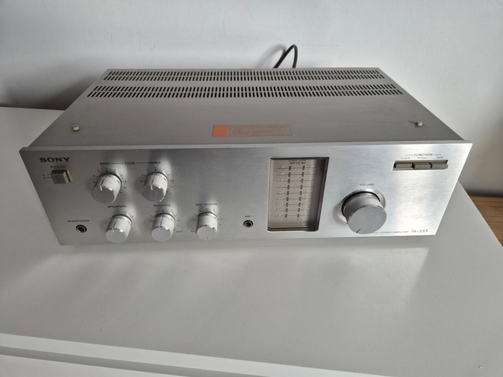 Vintage Sony TA-333 versterker, Audio, Tv en Foto, Versterkers en Receivers, Ophalen, Sony, Niet werkend, Minder dan 60 watt