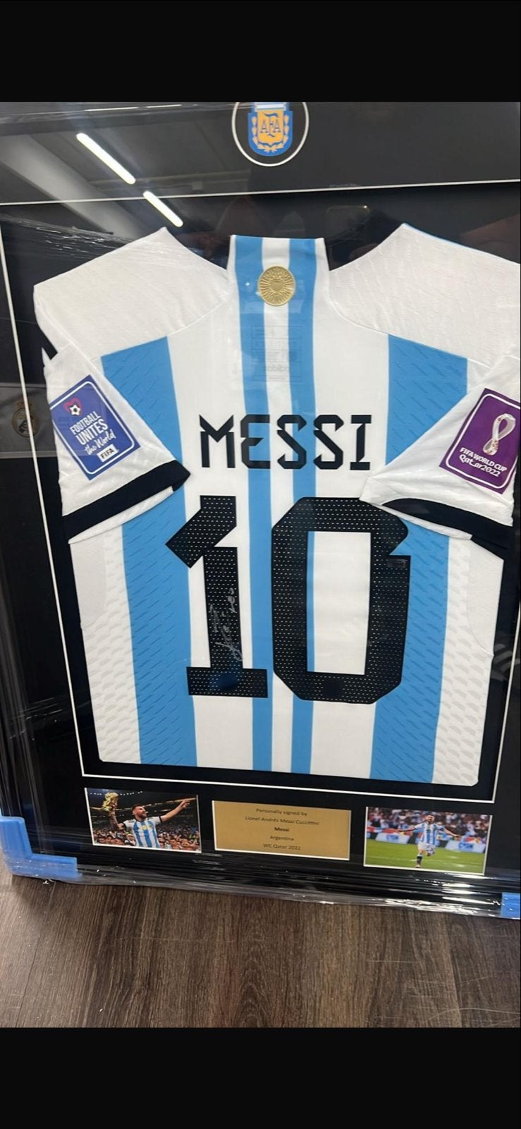 Gesigneerd WK Messi Shirt - Argentinië Qatar 2022, Ophalen of Verzenden, Nieuw, Shirt