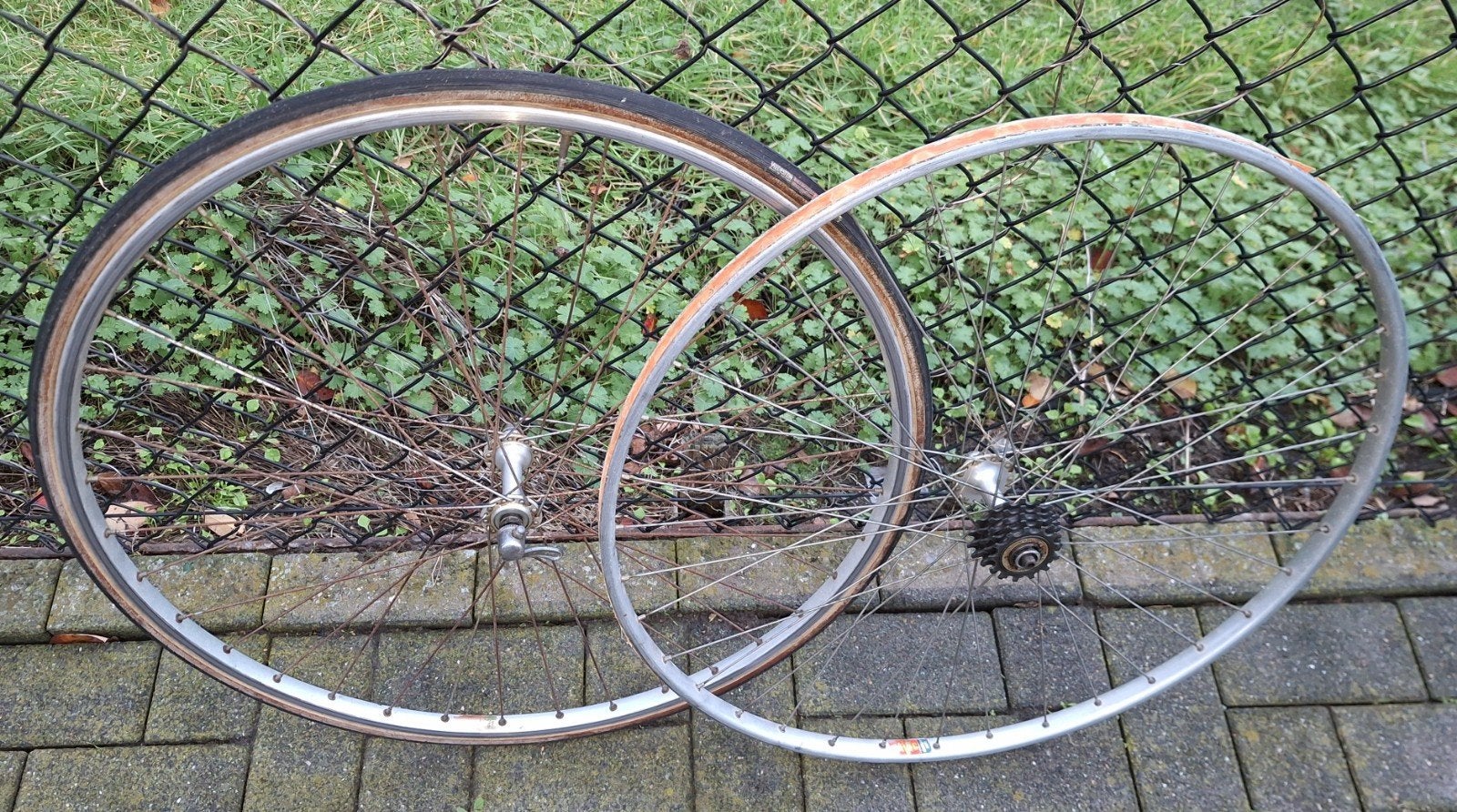 vintage mavic velgen set shimano Arabesque 600, Gebruikt, Staal, Mavic, Racefiets