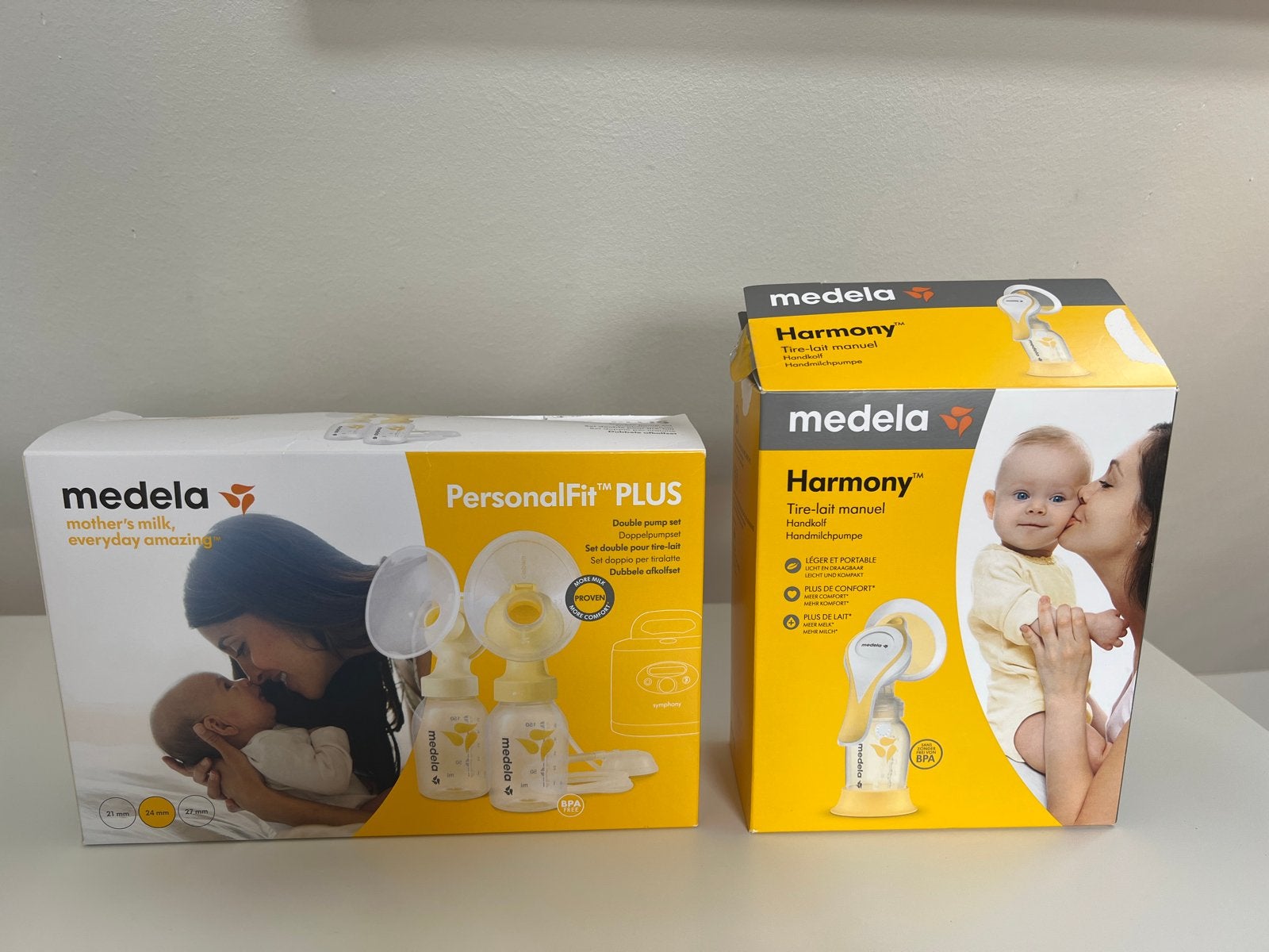 Medela Borstkolf Set: PersonalFit Plus & Harmony, Ophalen of Verzenden, Zo goed als nieuw
