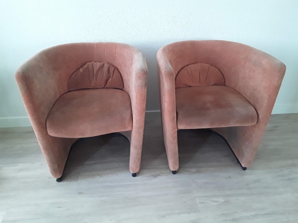 2 Leolux stoeltjes Louge Fauteuil Bovino, Ophalen, Gebruikt, Minder dan 75 cm, Stof