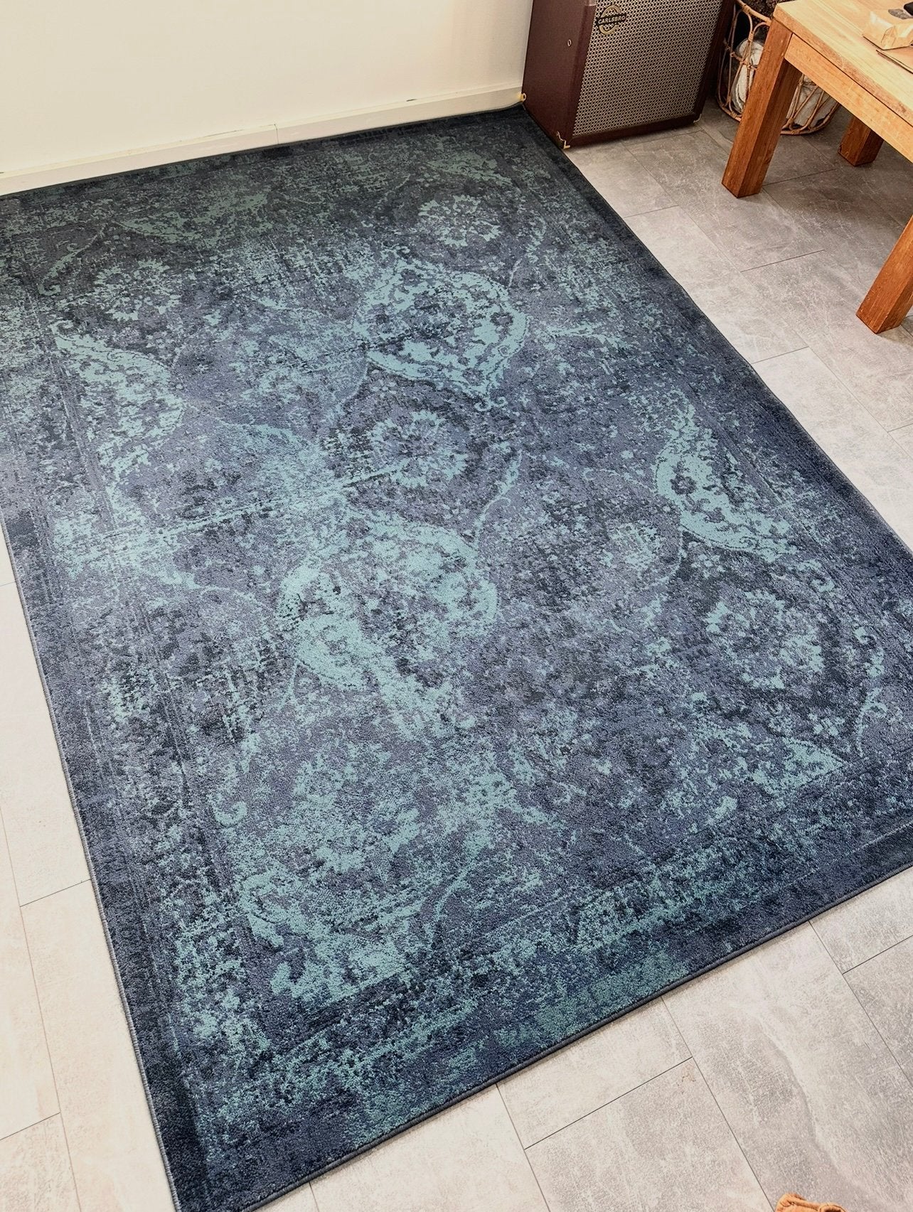 Vloerkleed 170x230 - lookalike perzisch (blauw), Ophalen, Blauw, Perzisch, 200 cm of meer