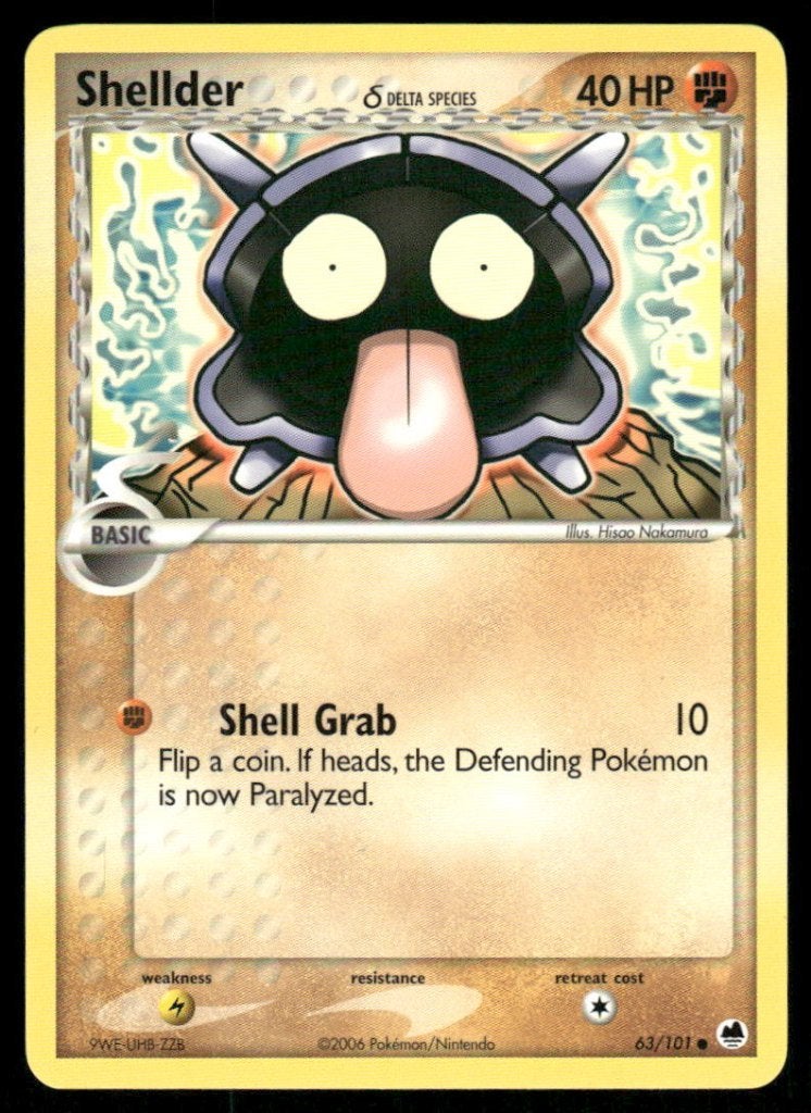 Shellder δ 63/101 - Dragon Frontiers, Verzenden, Gebruikt