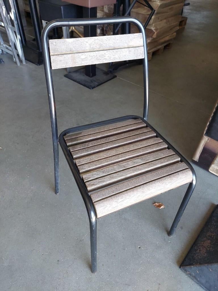 Design terras stoel gebruikt staal vintage, Ophalen, Gebruikt, Meer dan 8 zitplaatsen, Stoel