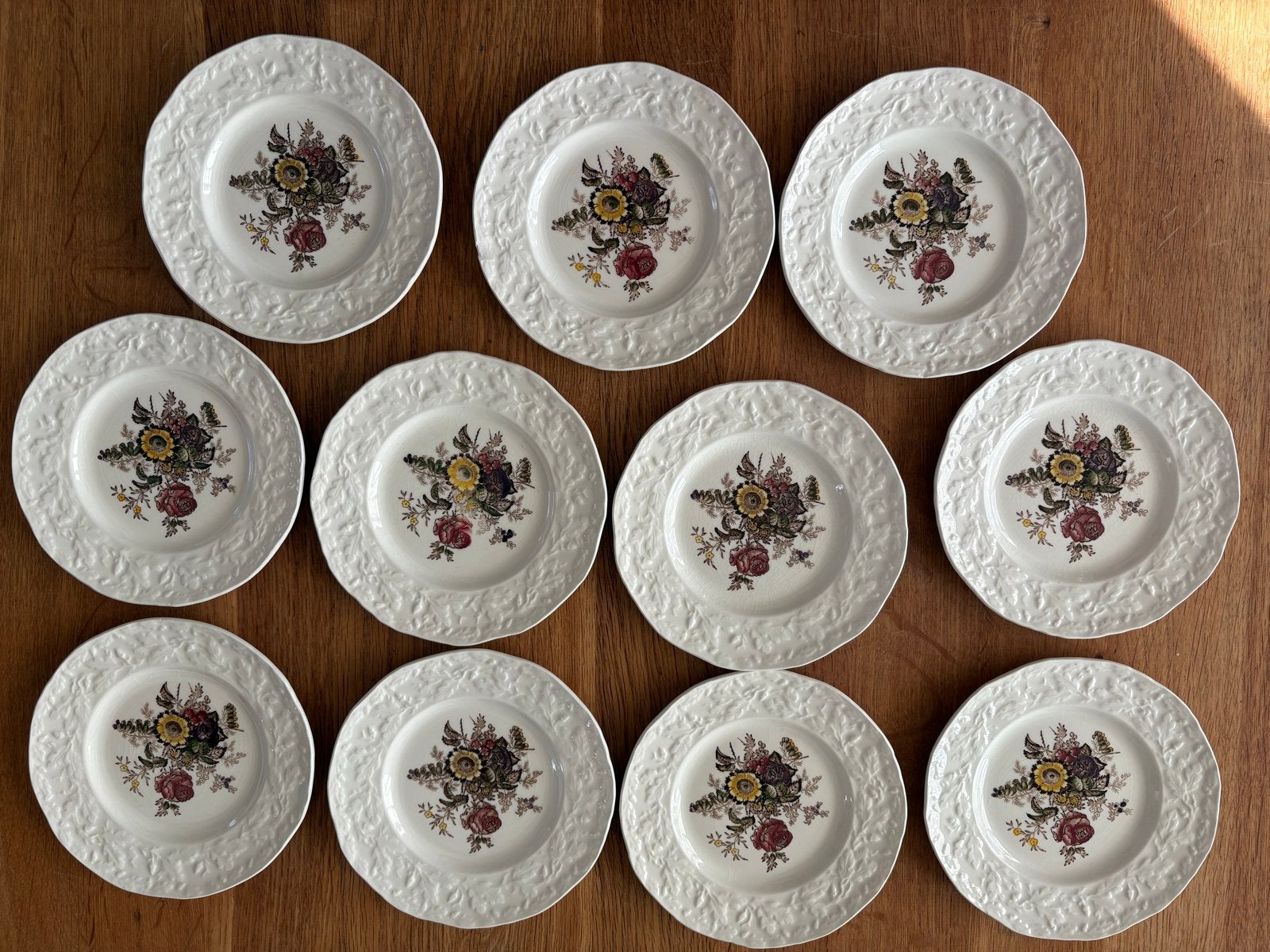 Vintage Mason's Ironstone "Friarswood" gebaksbordjes- 11st, Ophalen