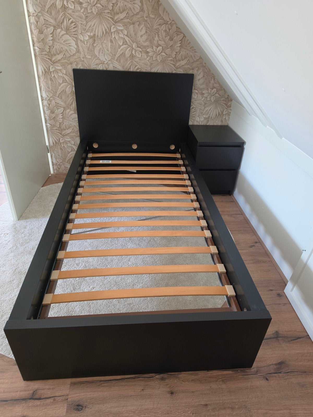 IKEA Malm bed 90x200cm - Zonder nachtkastje, Ophalen, 90 cm, Eenpersoons, Zwart
