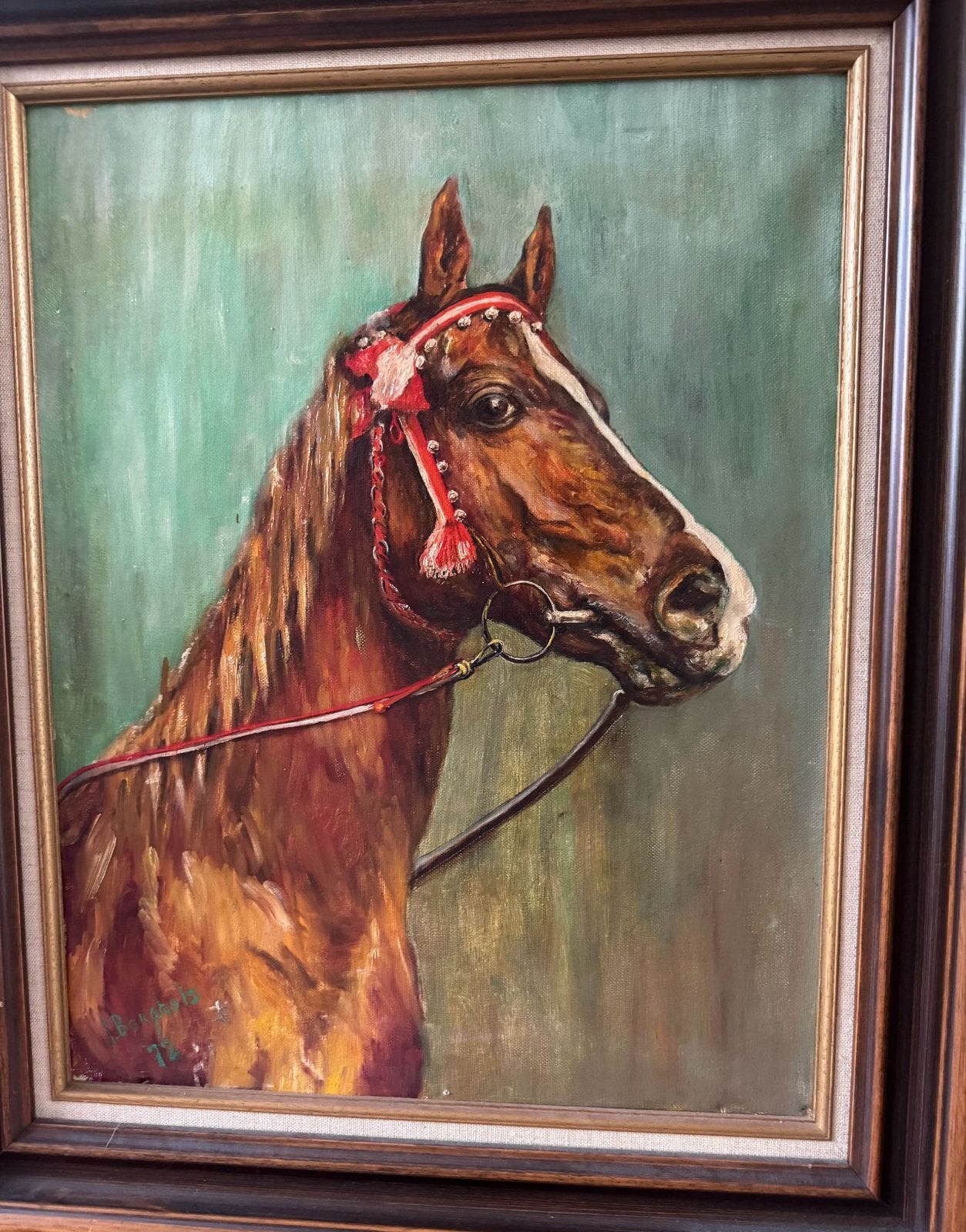Olieverf schilderij in fraaie lijst van H.J.J. Borghols, Ophalen
