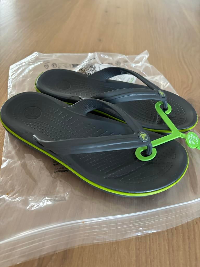 Crocs teenslippers - Crocband Flip - Maat 36-37, Ophalen of Verzenden, Nieuw, Grijs, Slippers