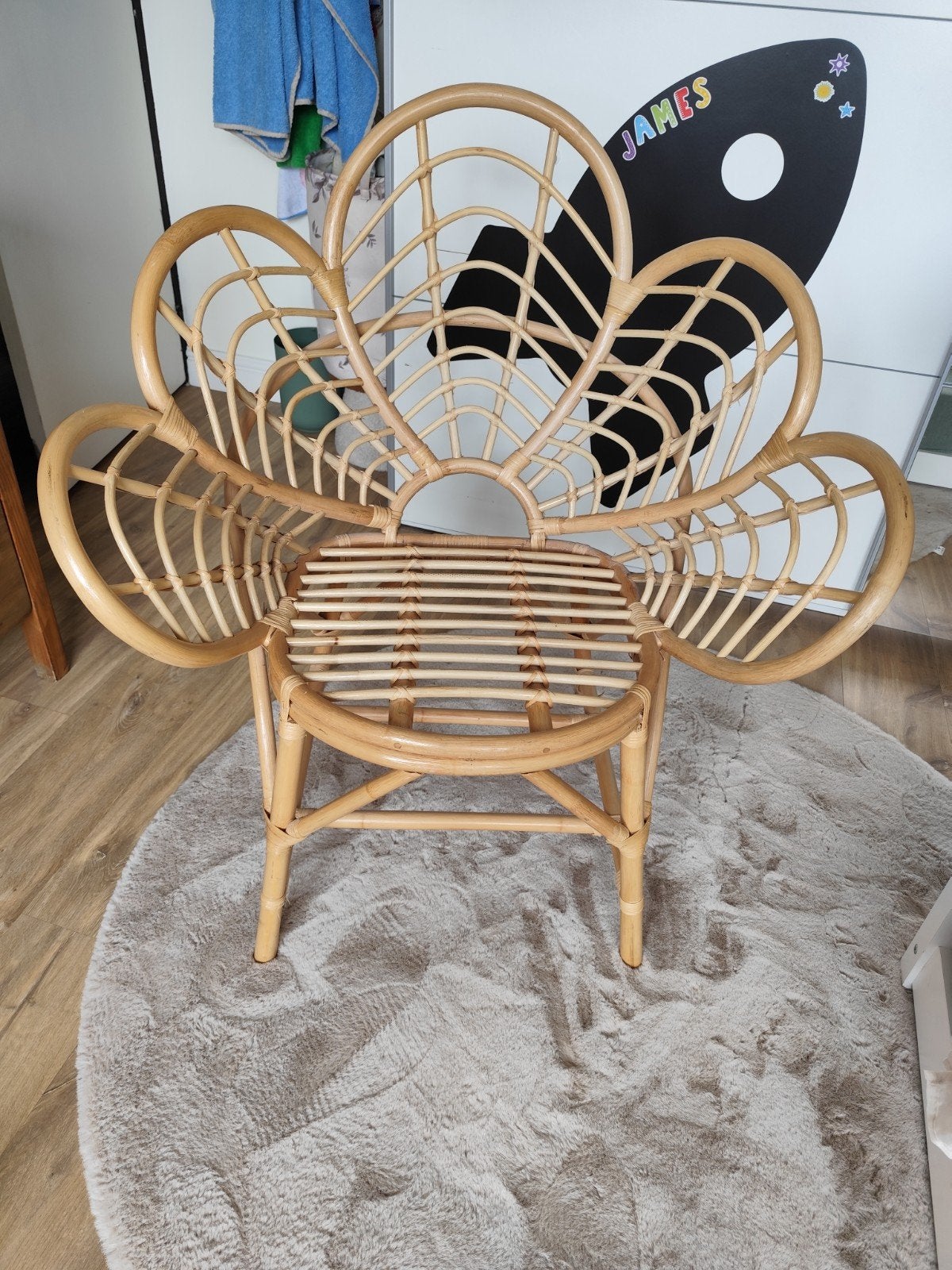 Rotan bloemstoel voor kinderkamer - Zo goed als nieuw, Overige kleuren, Boho, Kinderkamer, Natuurlijk, Riet of Rotan, Ophalen of Verzenden