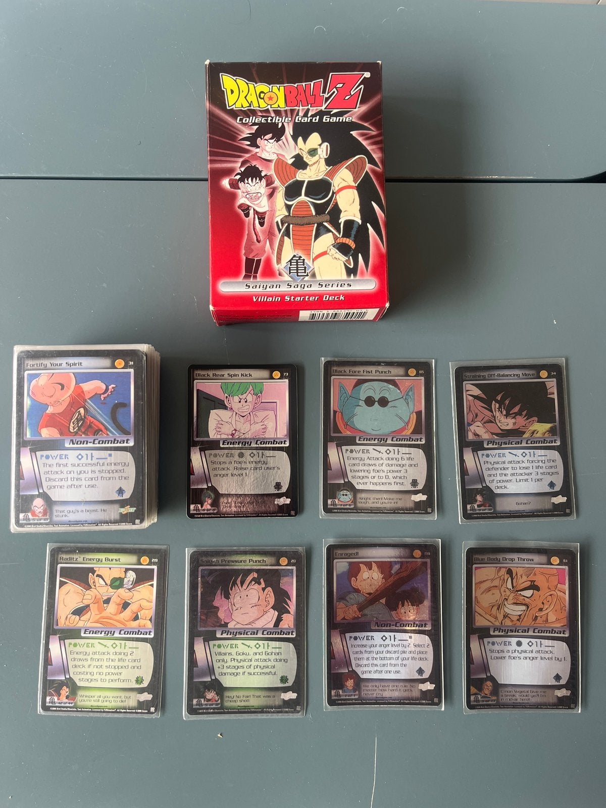 Dragon Ball Z (2000) 80+ Kaarten incl. Villain Starter Deck, Ophalen of Verzenden, Zo goed als nieuw