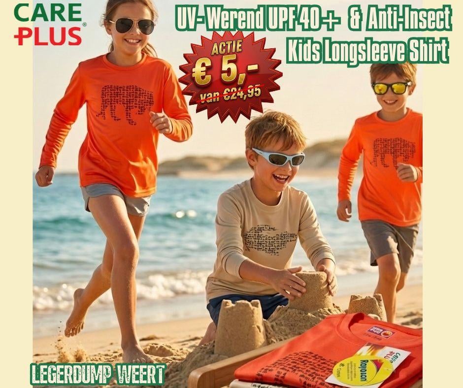 Care Plus UV werend UPF 40+ & Anti-Insect Kinder Shirt, Jongen of Meisje, Care Plus, Nieuw, Ophalen of Verzenden