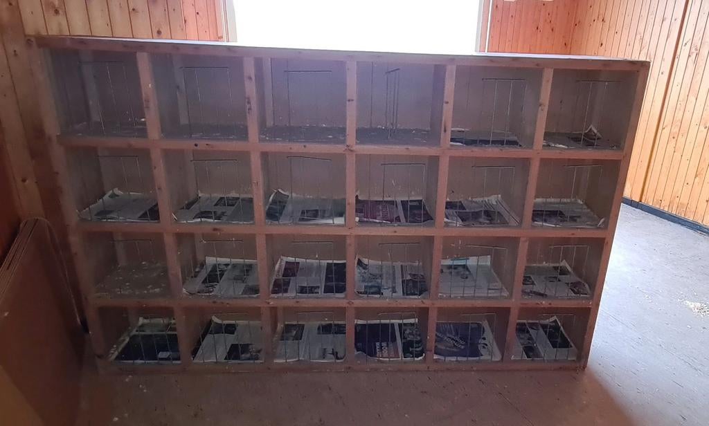 Tentoonstellingskast kleine dieren, vogels, cavia's, duiven, Ophalen, Gebruikt