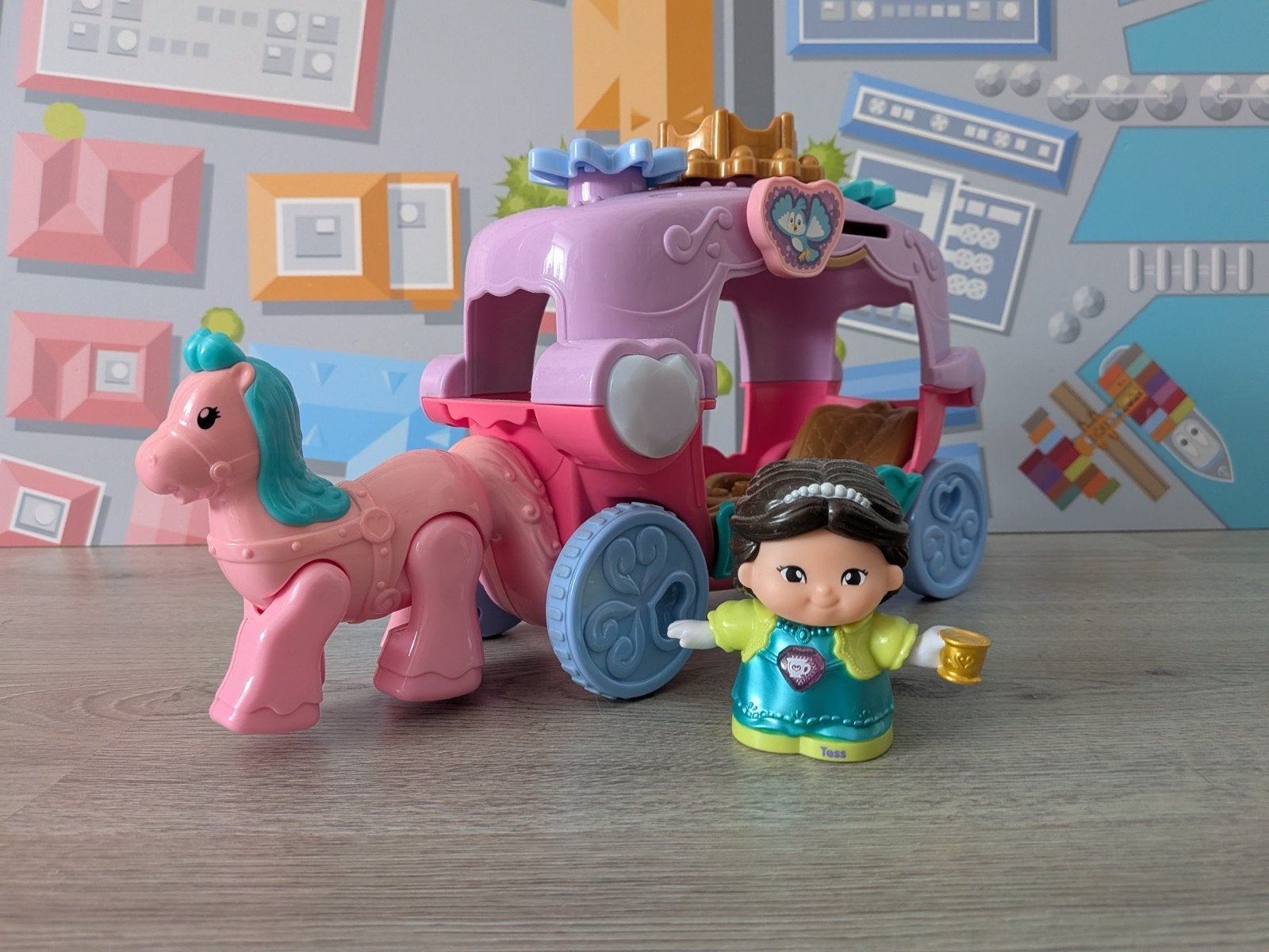 Fisher-Price Little People Prinses Koets met Paard en Pop, Ophalen