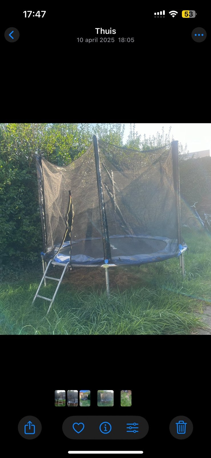 Trampoline Gratis, Ophalen, Gebruikt