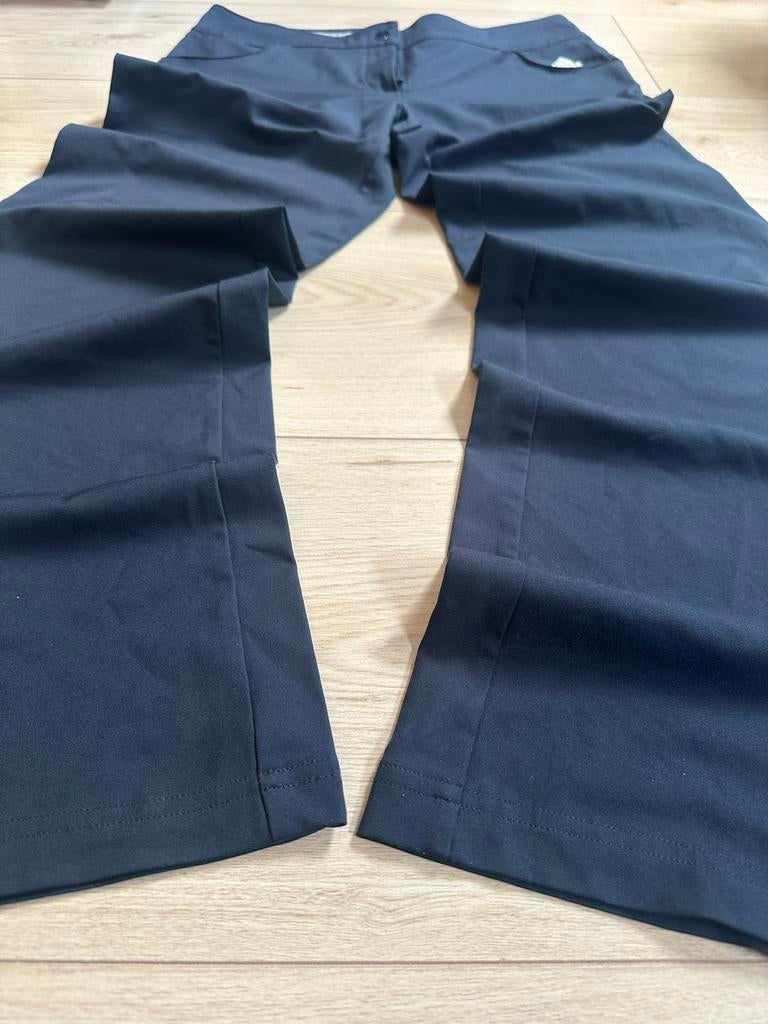Vintage Adidas Dames Zip Broek 2006 Wide Leg Blauw, Maat 38/40 (M), Blauw, Ophalen of Verzenden, Zo goed als nieuw
