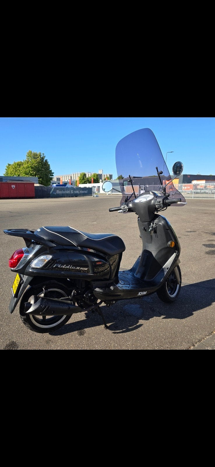 SYM Fiddle II 50S - Nette zwarte scooter met windscherm, Ophalen, Gebruikt, SYM, Benzine
