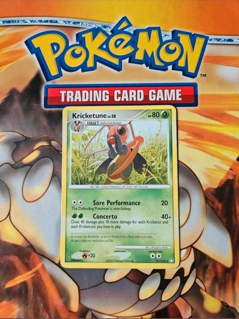 Kricketune 27/123 Diamond&Pearl Mysterious Treasures rare, Ophalen of Verzenden, Gebruikt, Losse kaart