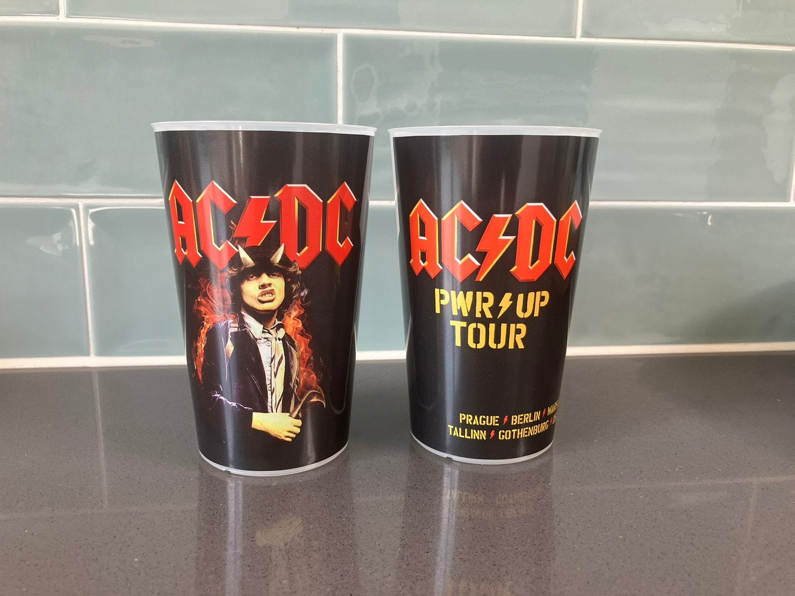 AC/DC - PWR UP Tour-bekers, Ophalen of Verzenden, Zo goed als nieuw