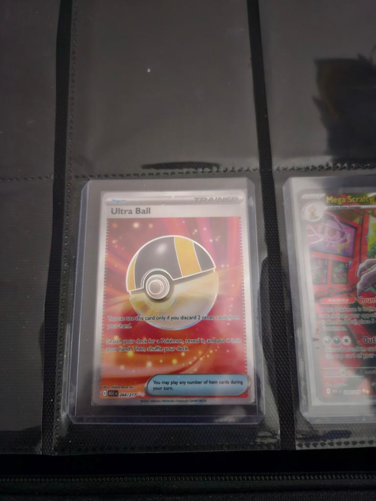 Pokemon Ultra Ball 264/217 Ascended Heroes, Ophalen of Verzenden, Zo goed als nieuw, Losse kaart, Foil