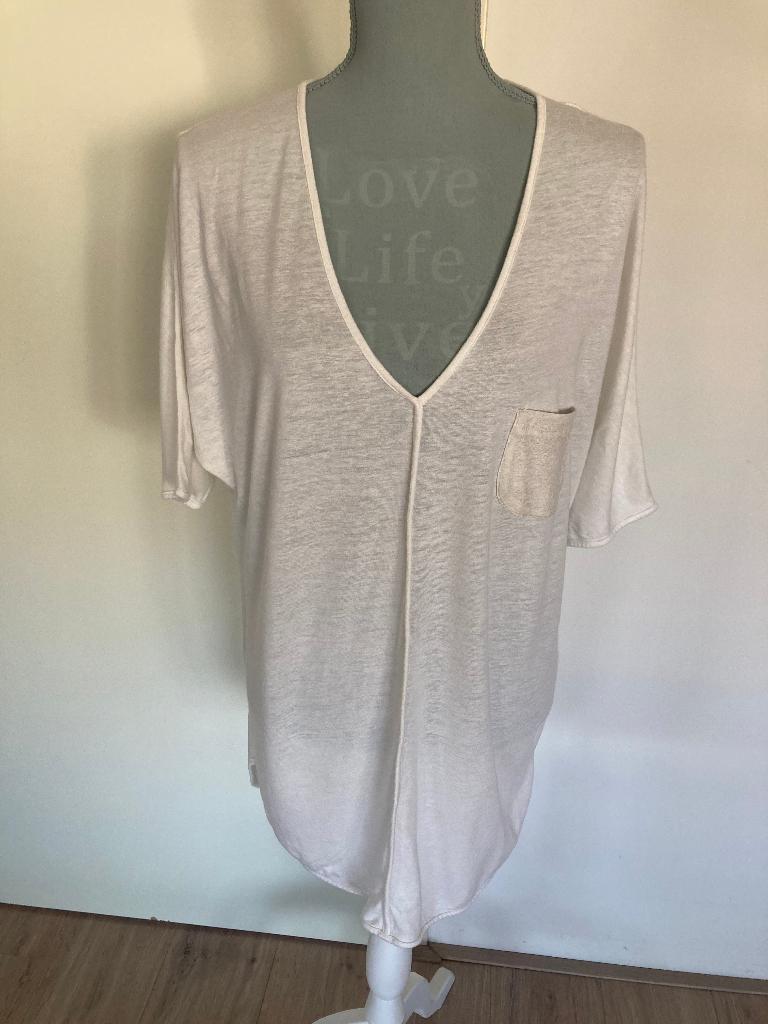 Viscose/linnen top/tuniek - Label Nick, Kleding | Dames, Overige kleuren, Label Nick, Maat 42/44 (L), Ophalen of Verzenden