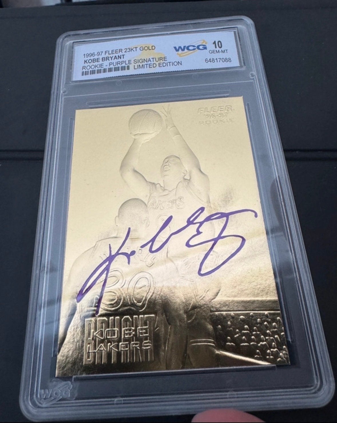 Graded Kobe Bryant 1996-97 Fleer 23KT Gold Rookie card WCG10, Verzamelen, Ophalen of Verzenden, Nieuw, Overige sporten, Spelerskaart