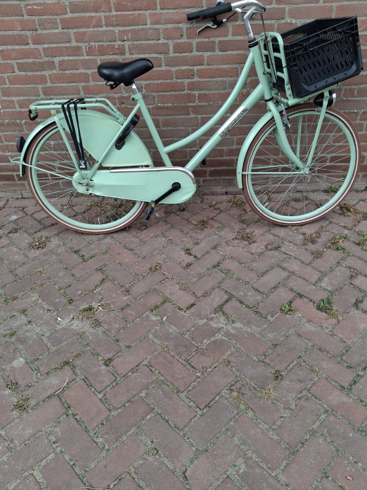 Popal 26 inch transportfiets met krat, Ophalen, Terugtraprem, Gebruikt, Popal transport fiets