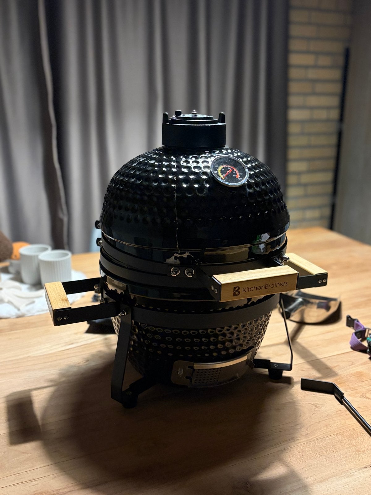 KitchenBrothers Kamado 13 inch LEES BESCHRIJVING, Ophalen, Nieuw, Met accessoires