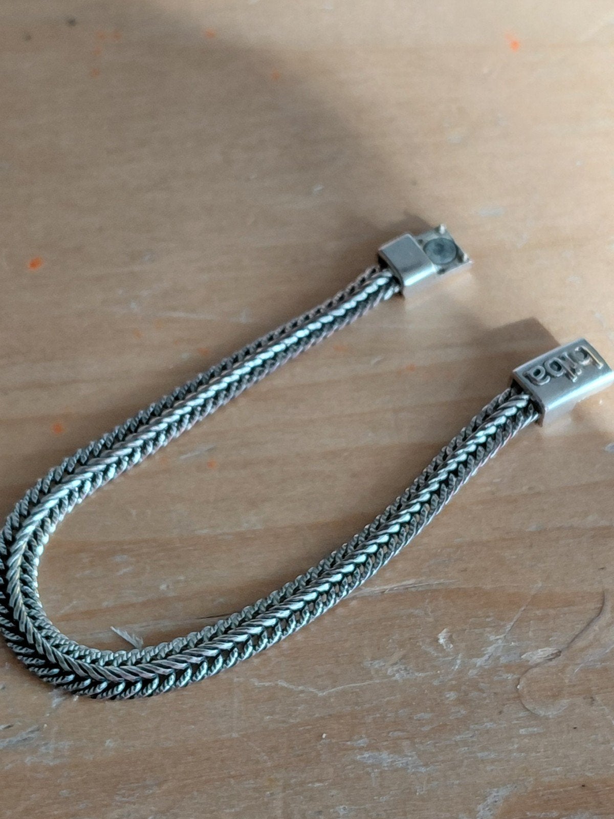 GAVE ZWARE ZILVEREN 20 CM LANGE ARMBAND SCHAKEL 6 MMRMBAND, Antiek en Kunst, Ophalen of Verzenden, Zilver