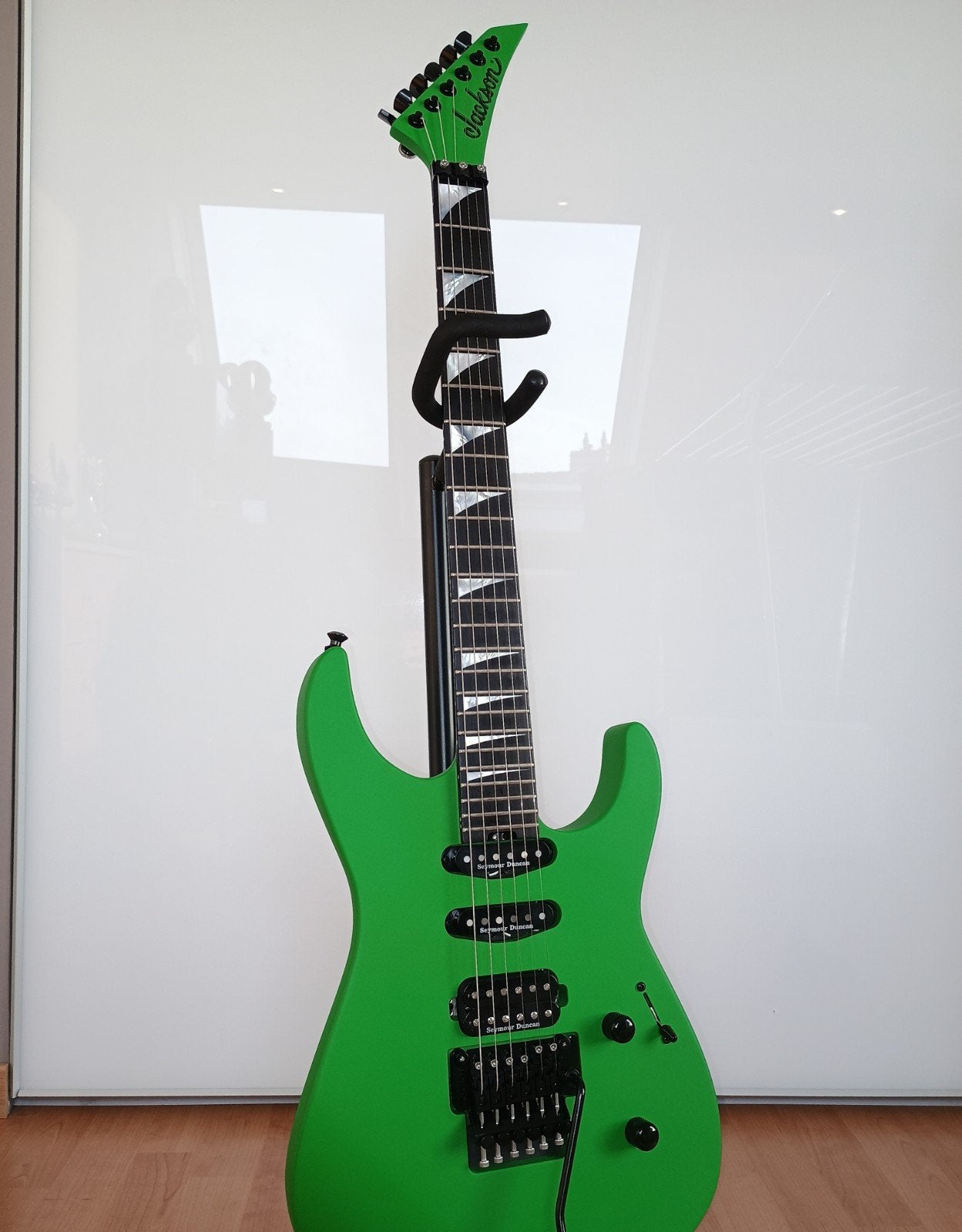 Jackson American series soloist SL3-slime green, Muziek en Instrumenten, Ophalen of Verzenden, Gebruikt, Solid body