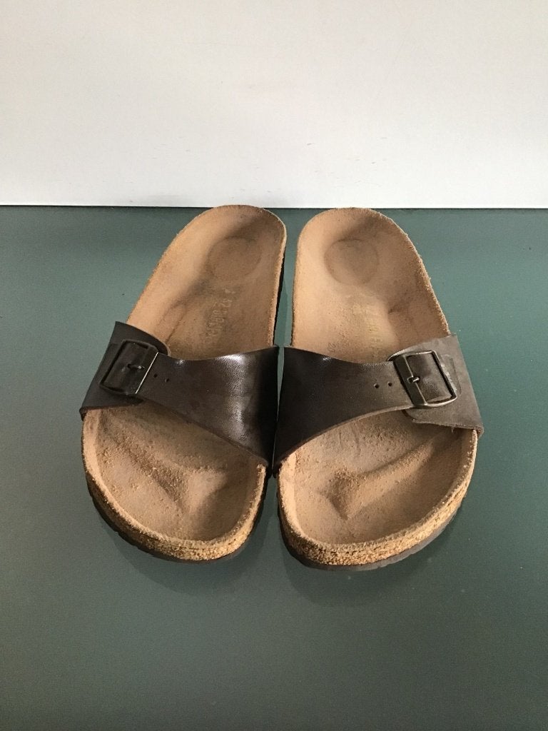 Birkenstock 42 Madrid | bruine slippers | Gratis verzenden, Slippers, Bruin, Verzenden, Zo goed als nieuw