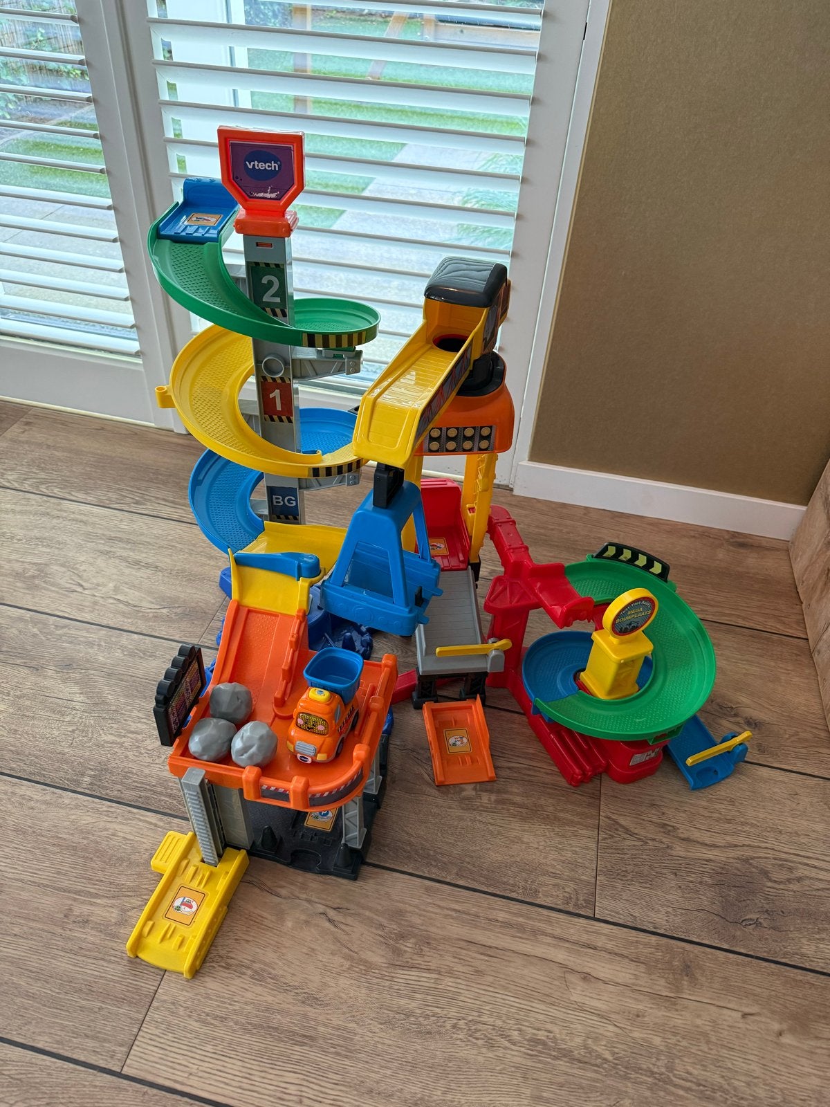Vtech Toet Toet Autogarage & Bouwplaats Speelset met 5 🚘 !, Ophalen, Zo goed als nieuw, 0 tot 6 maanden