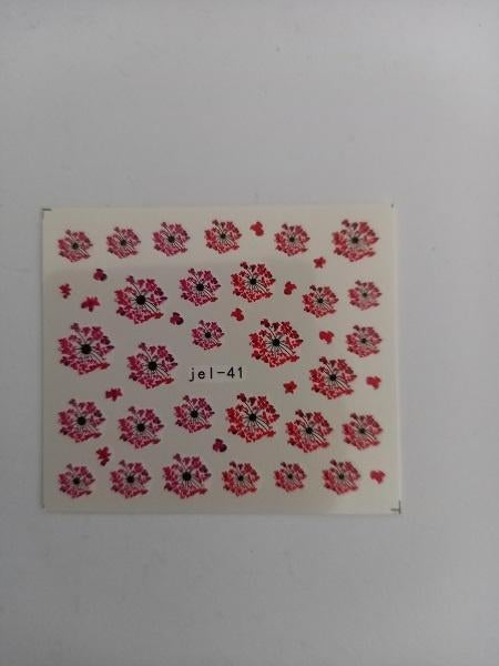 Velletje nagel water decals stickers jel-41 bloemetjes rood, Verzenden, Nieuw, Handen en Nagels, Toebehoren