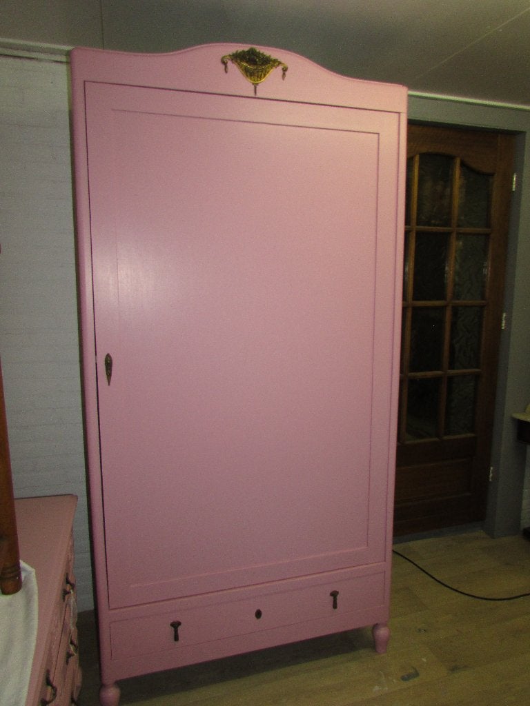 Barok roze kinderkast linnenkast meidenkast hang leg, Ophalen of Verzenden