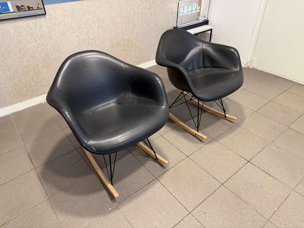 Herman Miller | Eames | RAR | Zwart Fiberglass | 2x, Twee, Zwart, Herman Miller, Hout