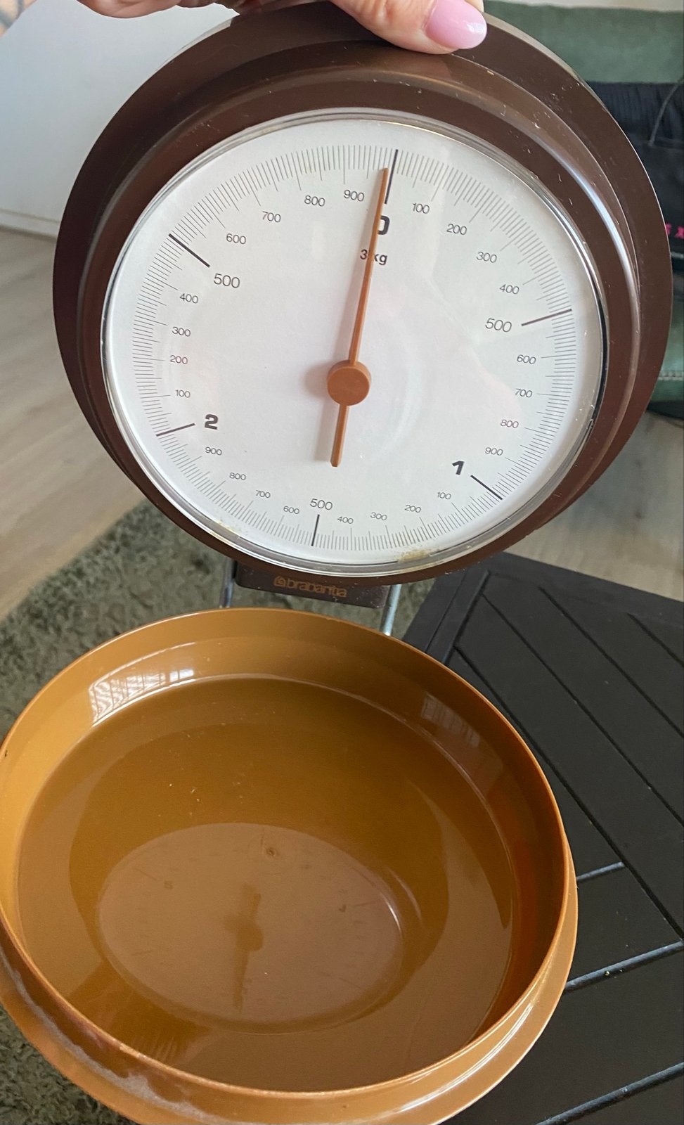 Vintage Brabantia Keukenweegschaal - Bruin Retro Design, Ophalen of Verzenden