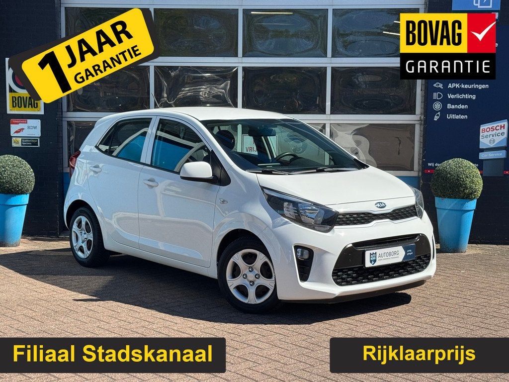 Kia Picanto 1.0 CVVT EconomyPlusLine, 12 maanden, Gebruikt, Euro 6, Wit