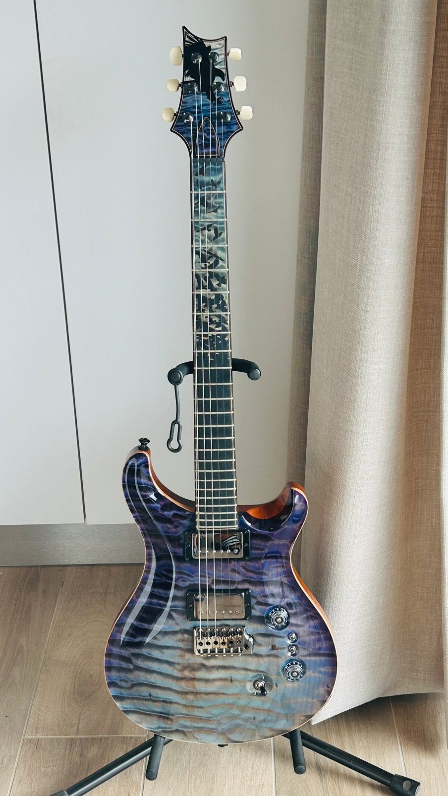 PRS Private Stock Custom 24/08 One-Piece Quilt Aqua Violet, Muziek en Instrumenten, Ophalen of Verzenden, Zo goed als nieuw, Solid body