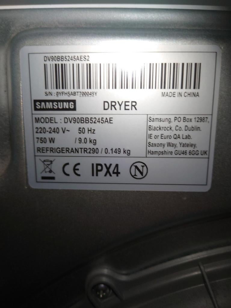 Defecte Samsung warmtepompdroger DV90BB5245AE - LC fout, Witgoed en Apparatuur, Wasdrogers, Niet werkend, Overige typen, Voorlader