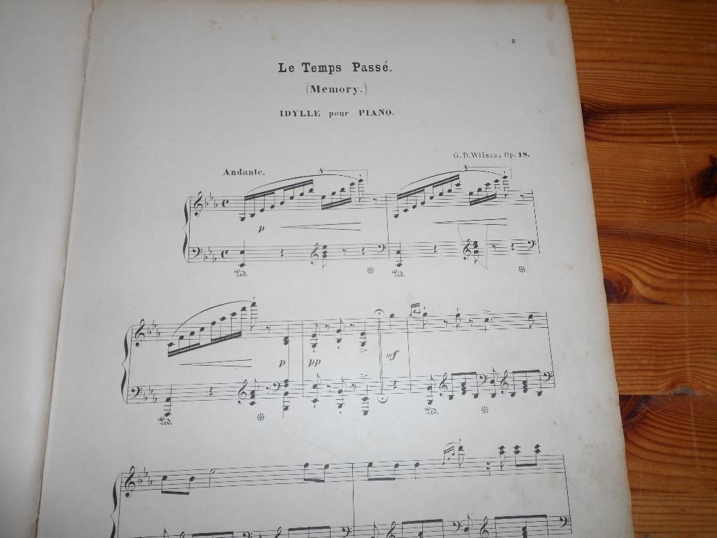 Le temps passe - g. D. Wilson, Muziek en Instrumenten, Gebruikt, Ophalen of Verzenden, Artiest of Componist, Piano