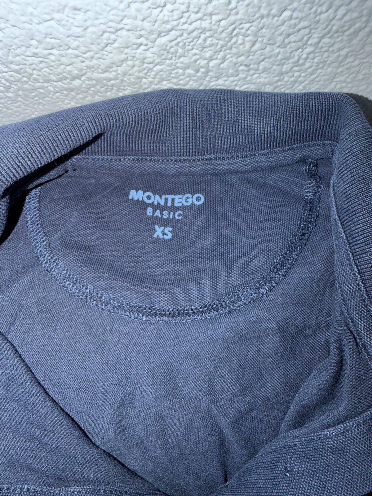 Elegante en comfortabele Montego damesblouse/poloshirt, Blauw, Ophalen of Verzenden, Korte mouw, Maat 34 (XS) of kleiner