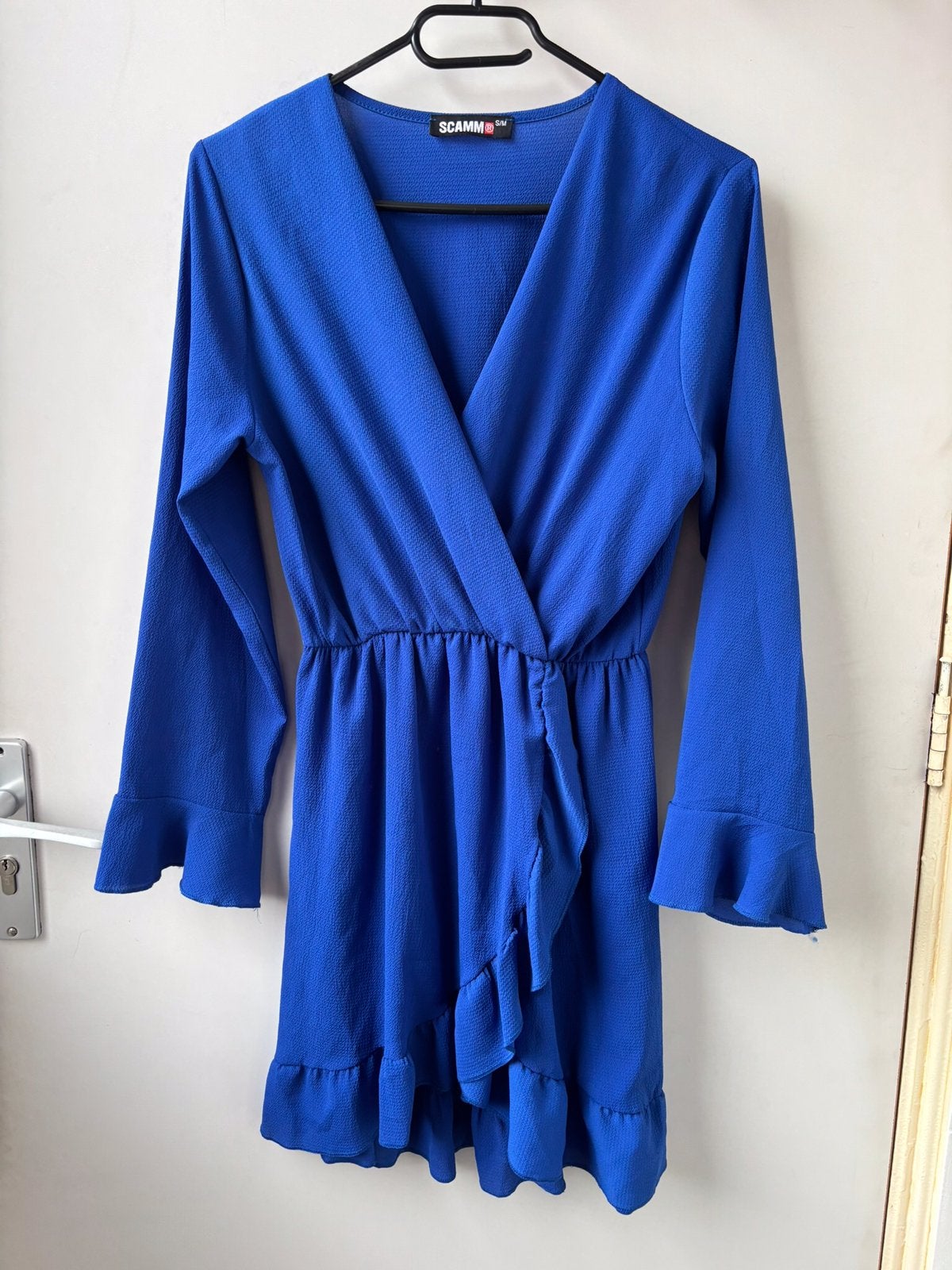 Wijde, blauwe jurk Scamm maat S/M, Kleding | Dames, Blauw, Ophalen of Verzenden, Zo goed als nieuw, Maat 36 (S)