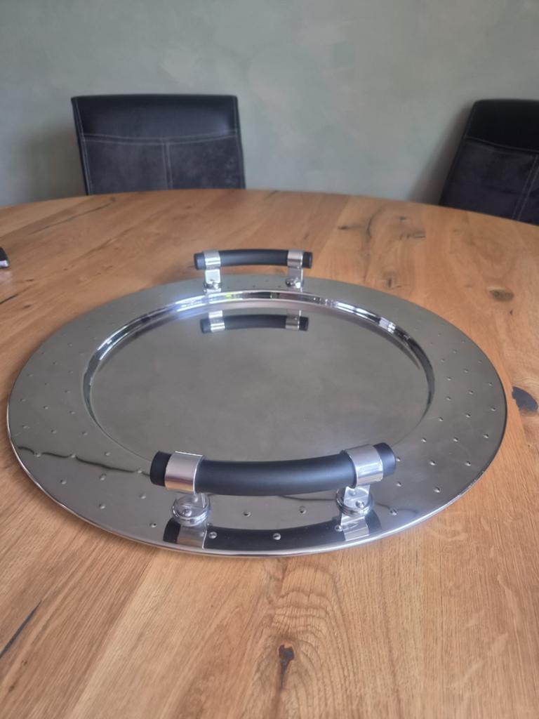 Alessi Dienblad Michael Graves Rond RVS, Ophalen of Verzenden, Gebruikt, Rond, Metaal