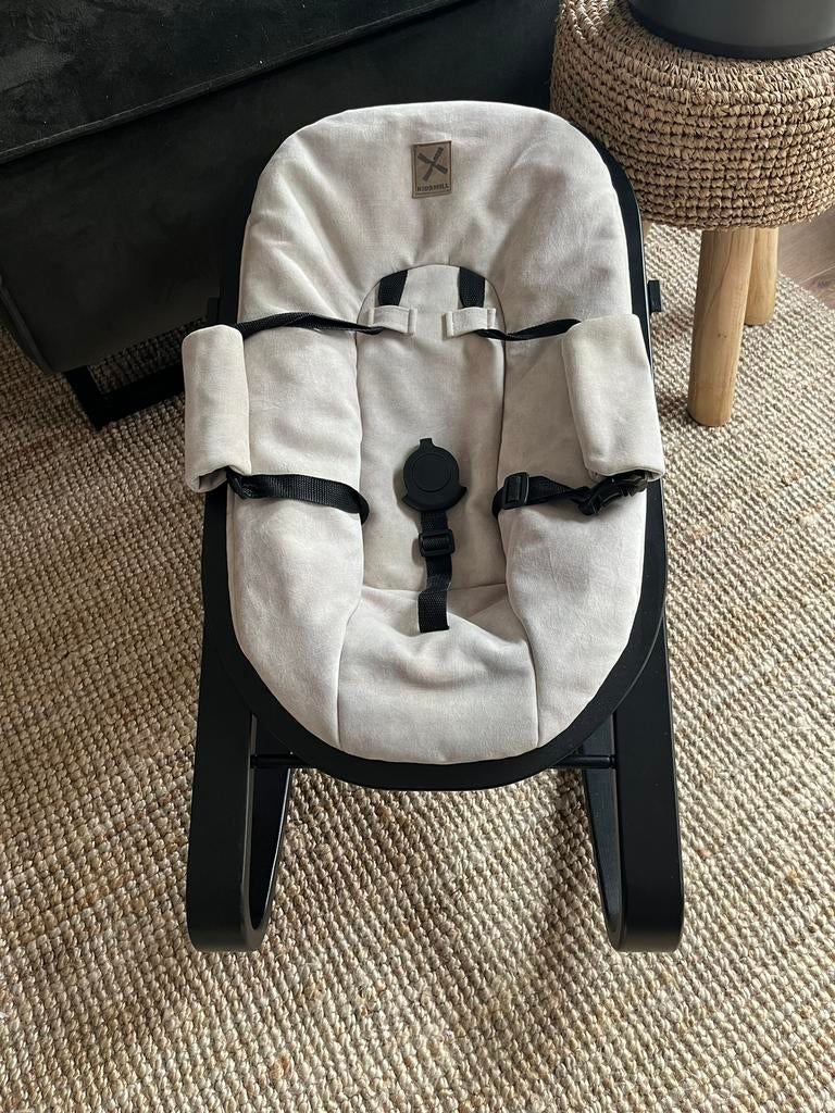 Kidsmill wipper met velours bekleding & kinderstoel adapters, Ophalen, Zo goed als nieuw, Wipstoel, Met gordel(s) of riempje(s)