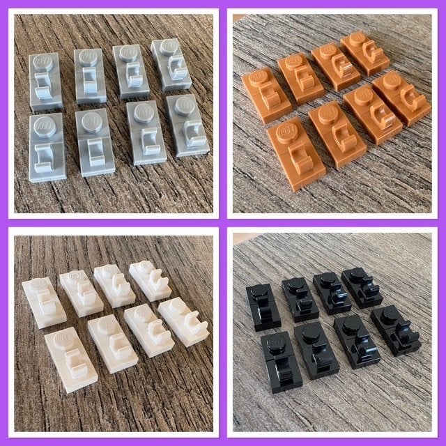 lego plaatjes 1x2 met clip, klem 0.60/setje van 8 stuk, Ophalen of Verzenden, Nieuw, MOC (eigen creatie), Lego