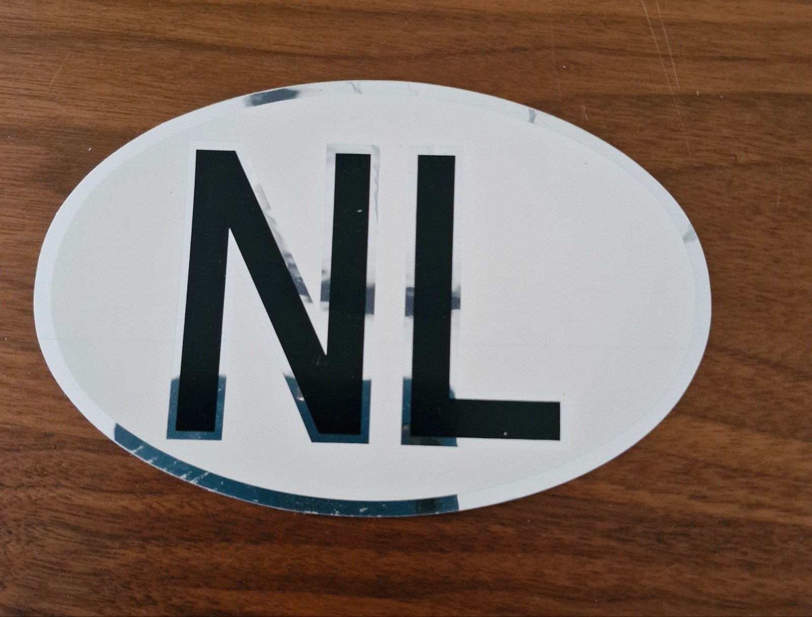 020 NL Sticker Ovaal - 17,5 x 11,5 cm, Auto diversen, Ophalen of Verzenden