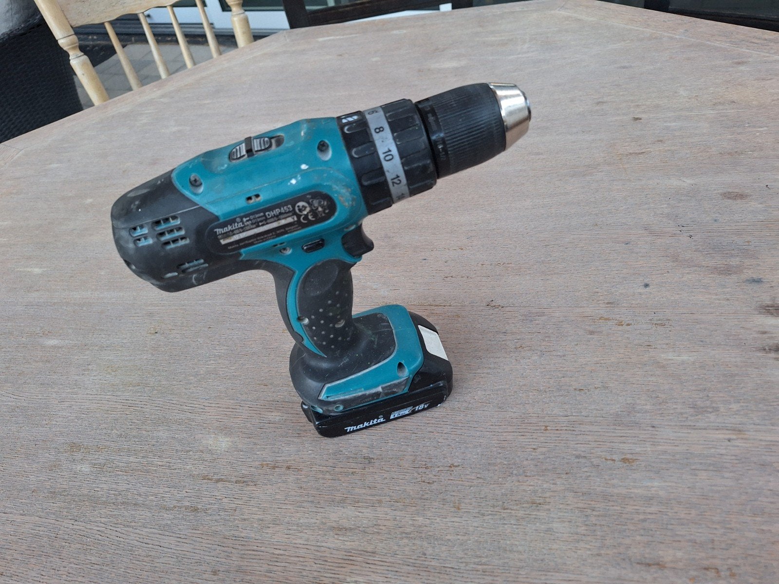 Makita DHP453 Accuboormachine 18V - Gebruikt, Gebruikt, Ophalen of Verzenden, Boor- en Schroefmachine, Minder dan 400 watt