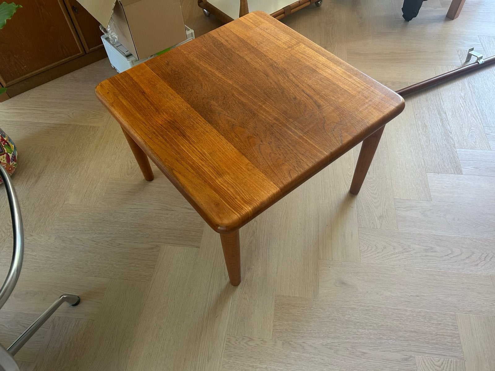 Vintage Deense Teak Bijzettafel Glostrup Møbelfabrik, Ophalen