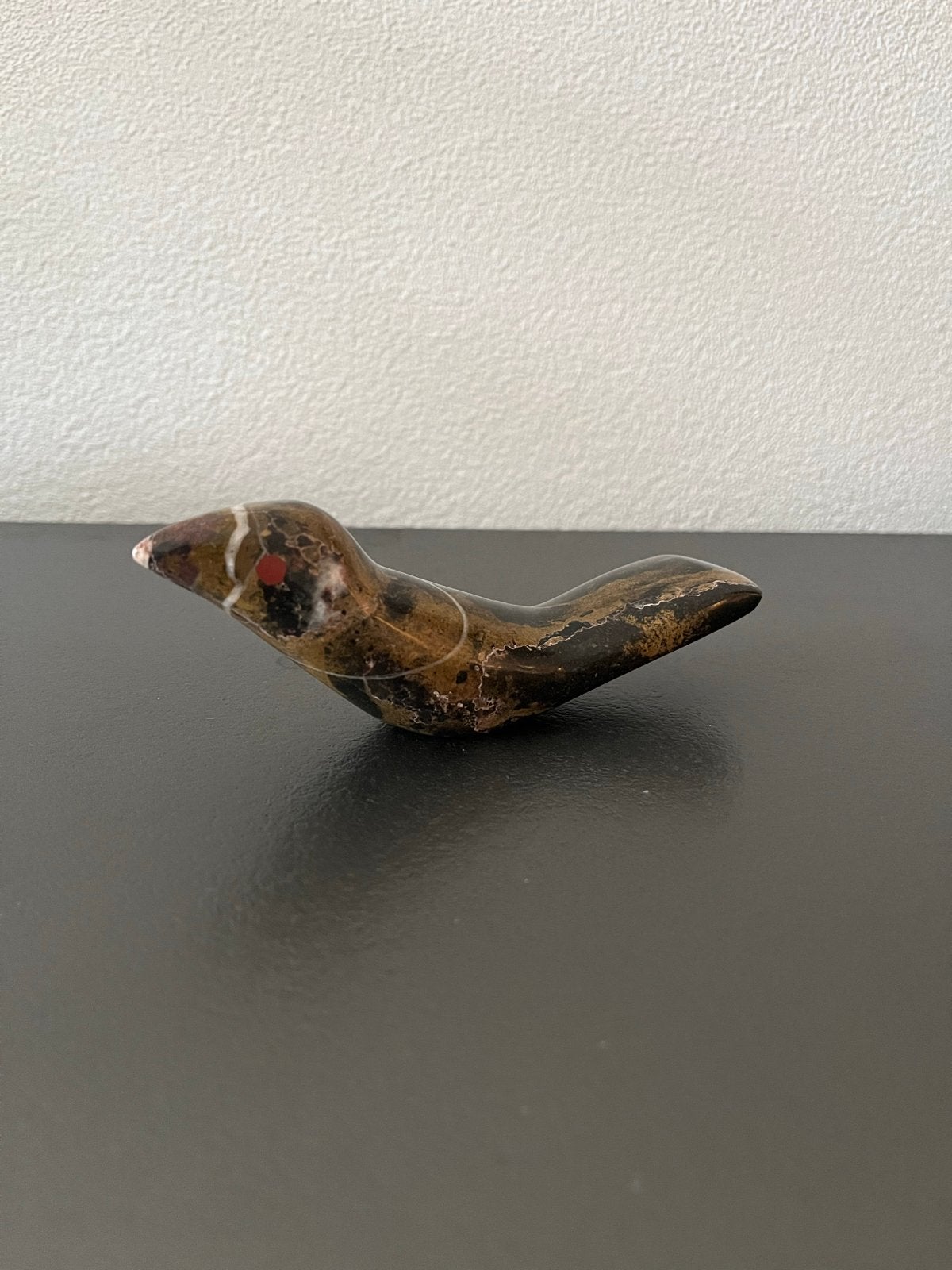 Decoratieve vogel van steen, handgemaakt, Verzamelen, Ophalen of Verzenden, Zo goed als nieuw, Dier